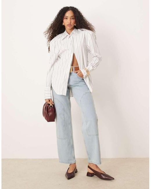 ASOS Rechte Timmermansjeans in het White