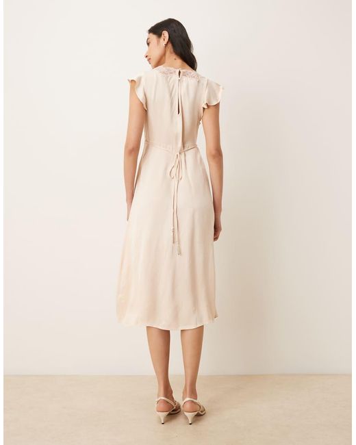 Free People Natural Tied With Joy Midi Slip Dress