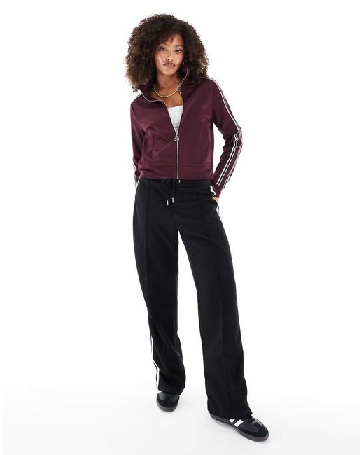 Stradivarius Trui Met Rits in het Purple