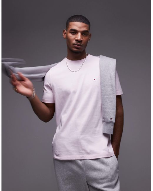 Tommy Hilfiger – basic-t-shirt in Gray für Herren