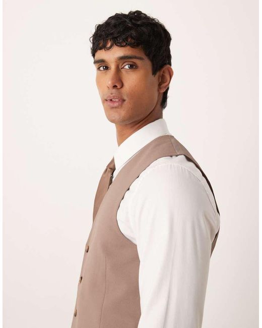 ASOS Natural Skinny Suit Waistcoat for men