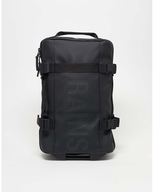 Rains Black Logo Texel Cabin Bag for men