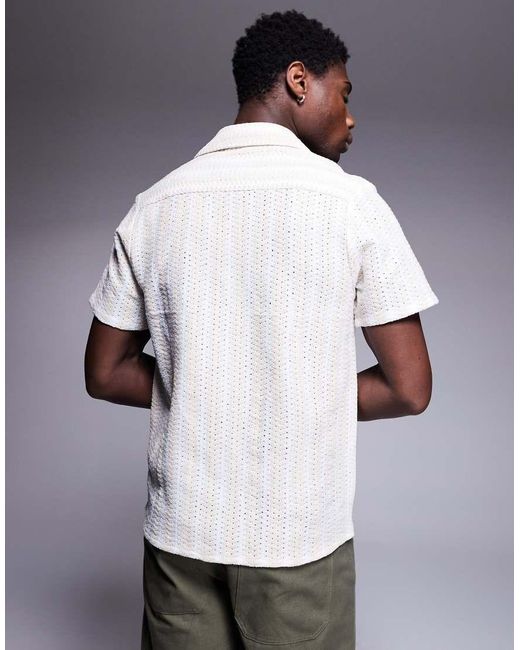 Camisa Playera De Punto De -Neutro South Beach de hombre de color White