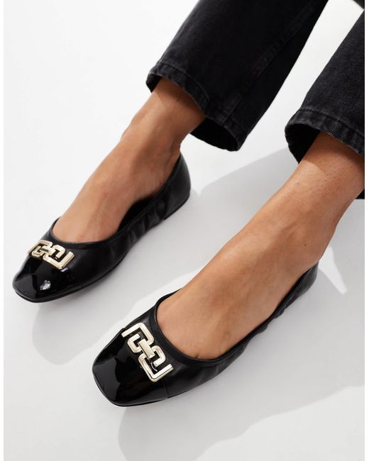 ALDO Black Dwendadan Ruched Ballet Flats