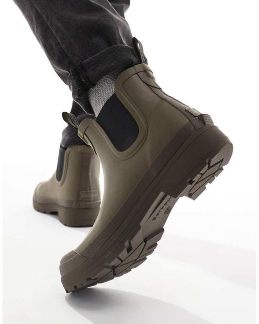 Barbour Black Nimbus Chunky Chelsea Gumboots for men