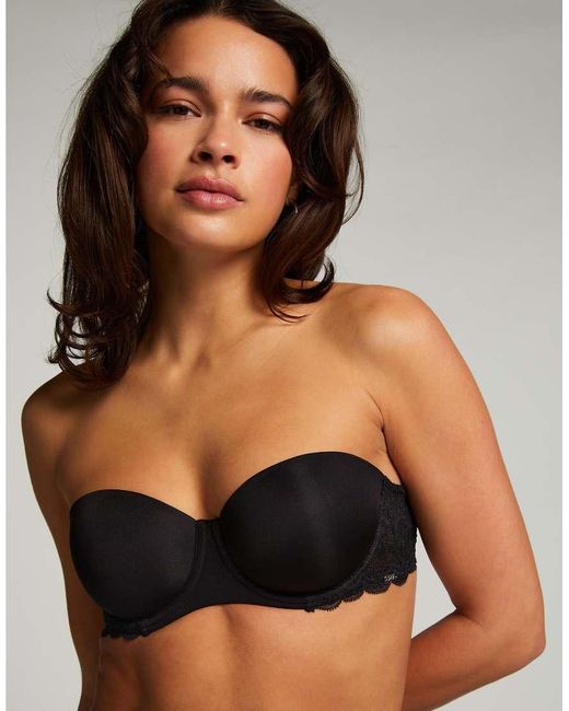 Hunkemöller Black Angie Padded Strapless Underwired Bra