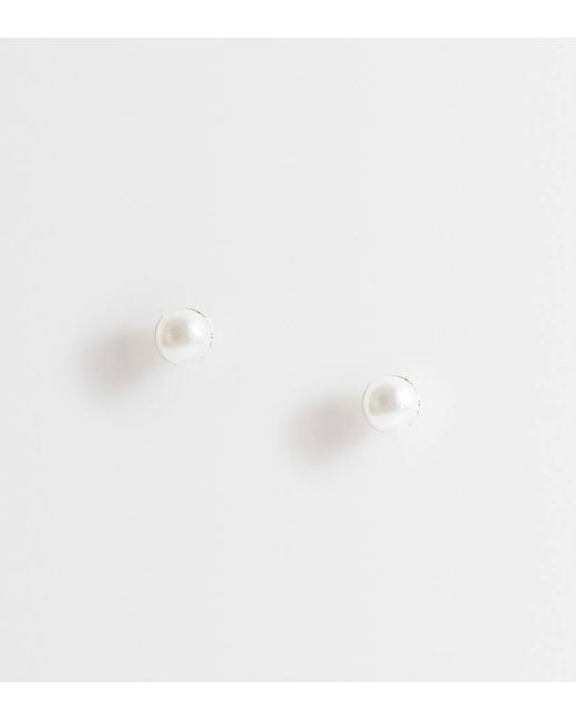 Kingsley Ryan White Kinglsey Ryan 2mm Faux Pearl Stud Earrings