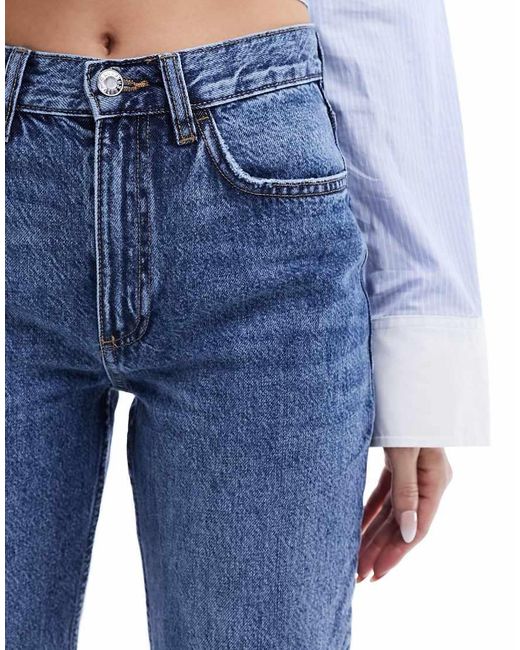 Mango Black Matilda Straight Leg Jeans