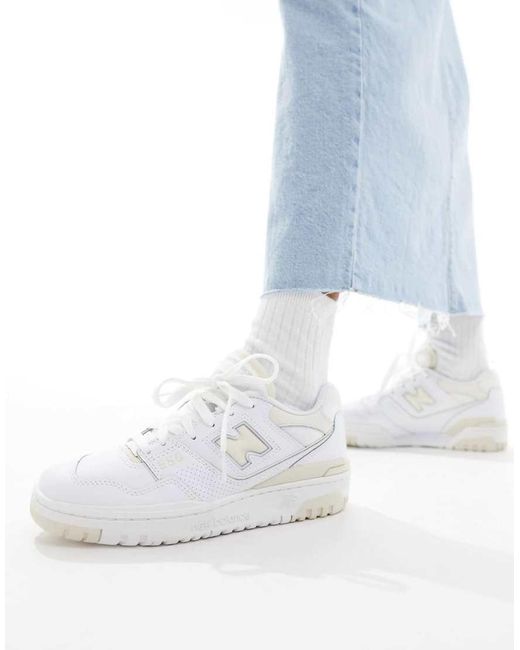 New Balance White 550 Trainers