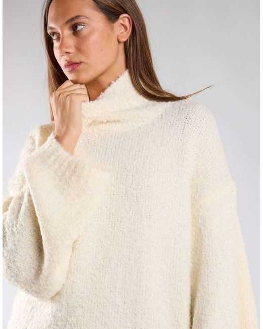Glamorous Natural Relaxed Fit Wide-Sleeve Knit Jumper