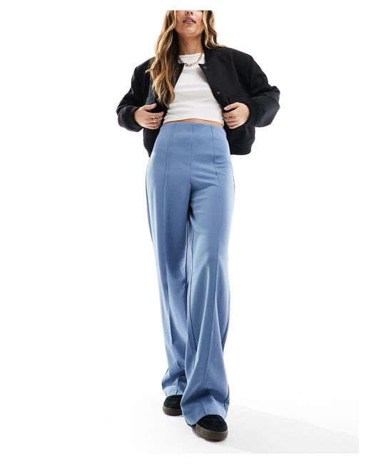 Vero Moda Blue Wide Leg Jersey Trouser