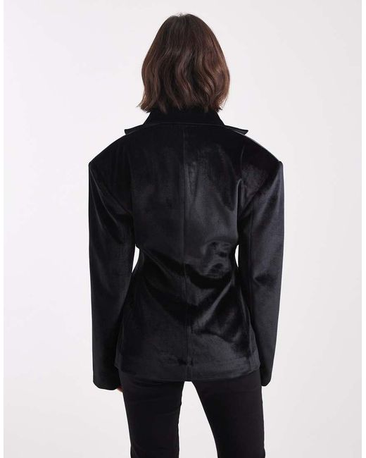 ASOS Black Cinch Waist Blazer
