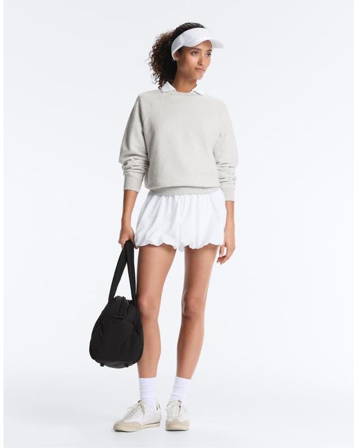 Oysho White Compressive Bubble Skirt