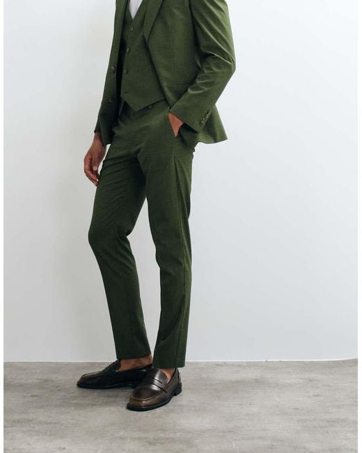ASOS Green Skinny Suit Trousers for men