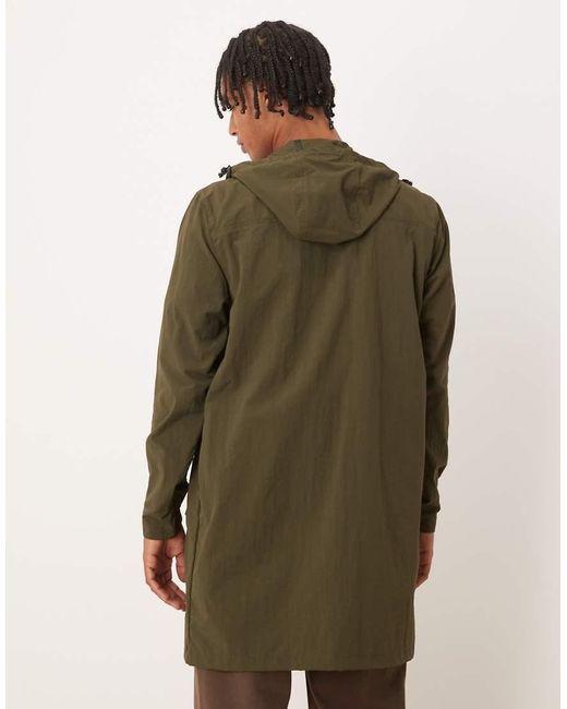 Brave Soul Natural Lightweight Hooded Parka Jacket for men