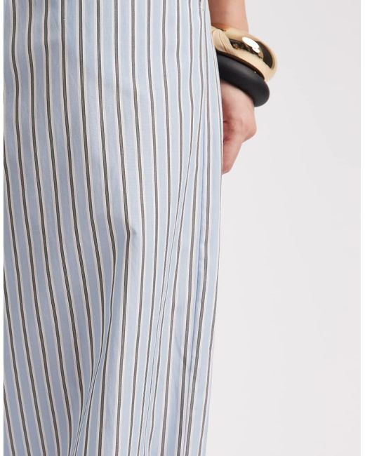 ONLY Blue Pull On Wide Leg Trousers