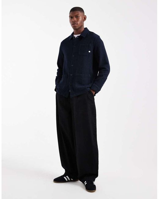 Farah Blue Castlefield Long Sleeve Shirt for men
