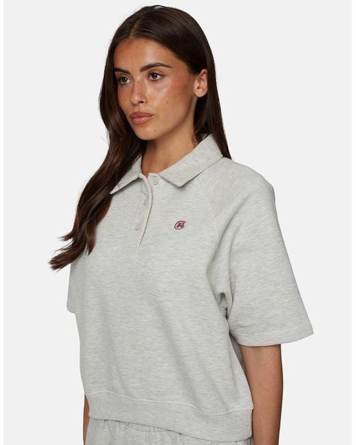 Good For Nothing Gray Monogram Collection Short Sleeve Sweatshirt