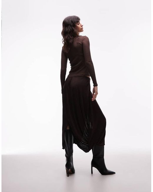 ARKET White Drapey Midi Skirt