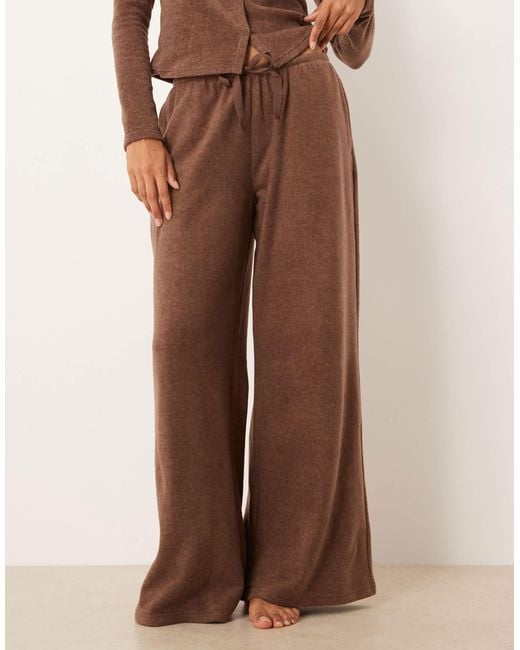 ASOS Brown – mix & match – hose aus leichtem fleece