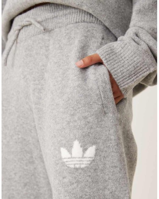 Adidas Originals Natural Knitted Wide Leg Track Pants