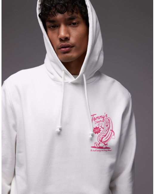 Tommy Hilfiger Gray Hotdog Graphic Hoodie for men