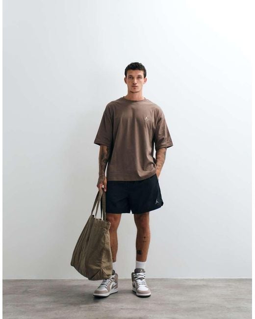 Nike Brown Logo Spine Print Oversized T-Shirt for men