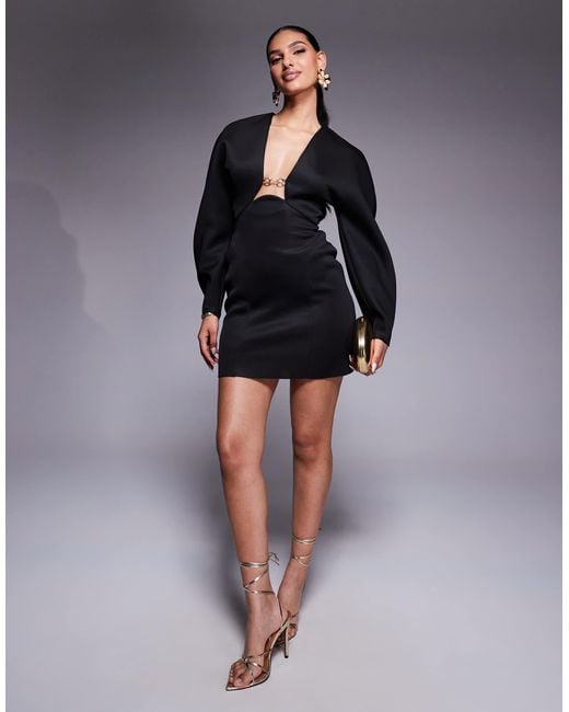 ASOS Blue – minikleid aus scuba-stoff