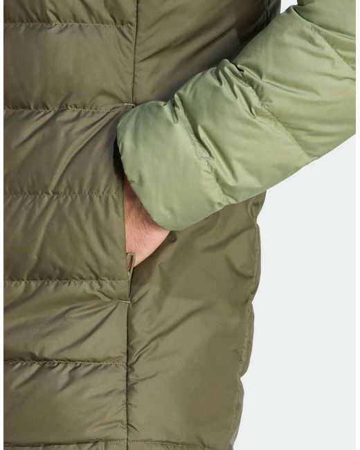 Adidas Originals Green Terrex Multi Light Down Climawarm Hooded Jacket for men