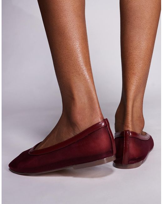 SIMMI Brown Simmi london – luanne – ballerinas aus netzstoff