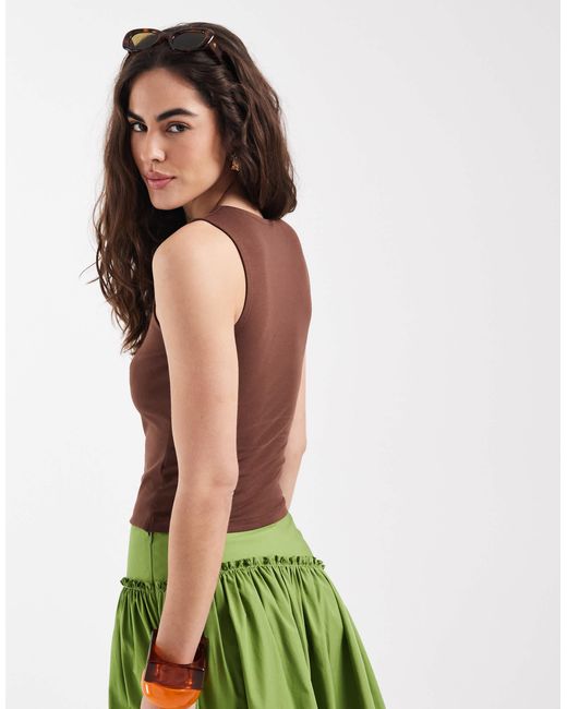 New Look Brown Basic Tank