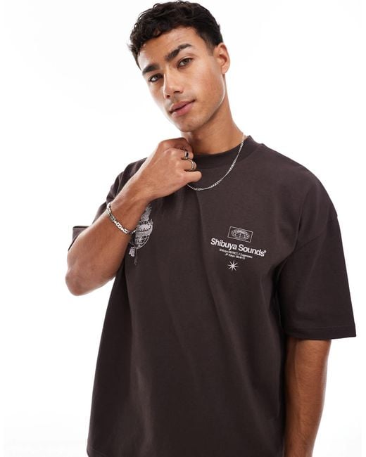 ASOS Multicolor Oversized T-shirt With Street Graphic for men