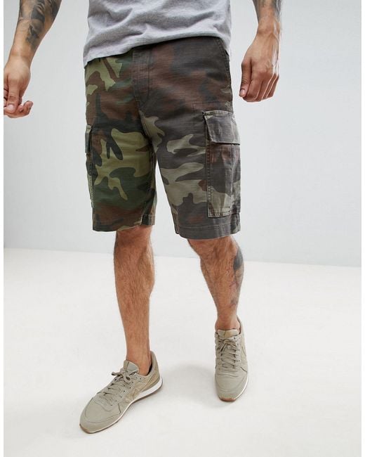 Levi's Black Camo Cargo Shorts for men