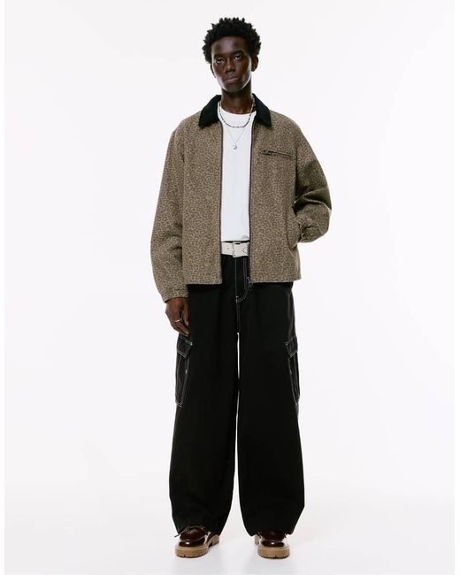 Pull&Bear Multicolor Jacket With Corduroy Collar for men