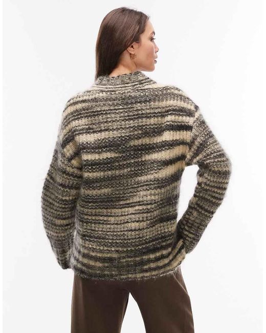 & Other Stories Brown Wool-mohair Mix V-neck Jumper