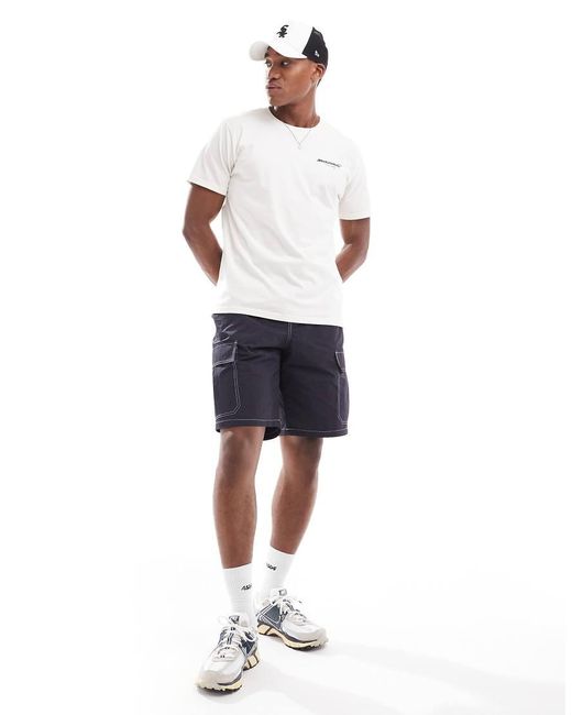 Hollister White Piastri Mclaren Back Print Relaxed Fit T-shirt for men