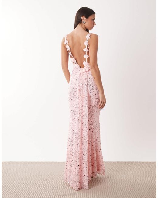 oh polly embellished maxi dress Embellished Cowl Neck Maxi Dress in Black