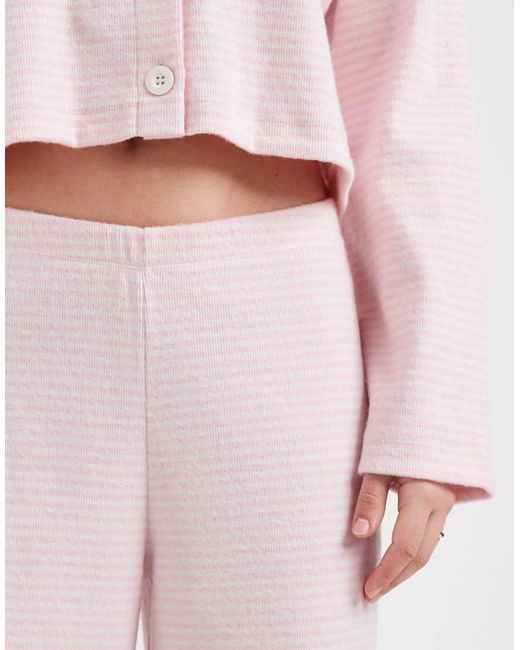 Miss Selfridge Pink Wide Leg Trouser Co-ord