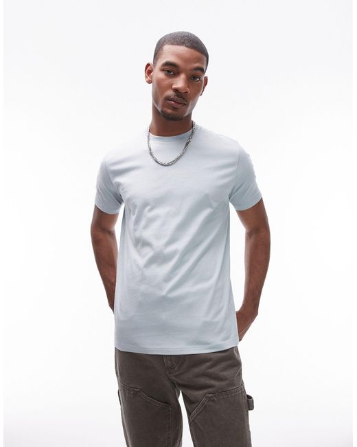 T-shirt classica chiaro di Topman in Gray da Uomo