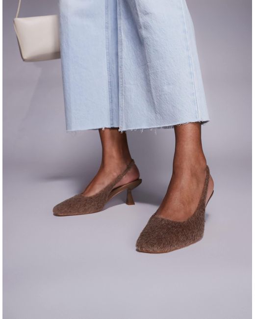 SIMMI Blue Simmi London Dorothy Slingback Heeled Shoes