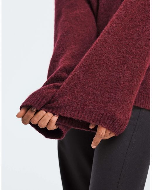 ARKET Red Super Soft Alpaca And Wool Relaxed Sweater