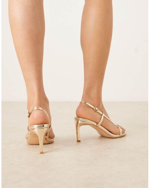 Glamorous Natural Strappy Heeled Sandals