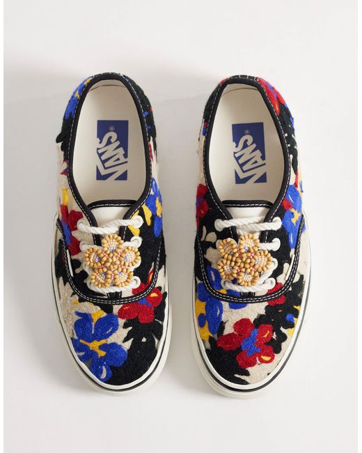 Vans Blue Authentic – sneaker mit em blumenmuster