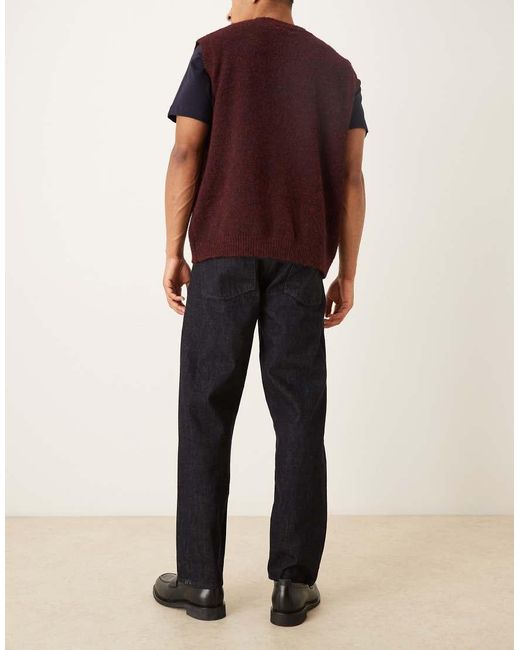 ASOS Blue Premium Selvedge Straight Jeans for men