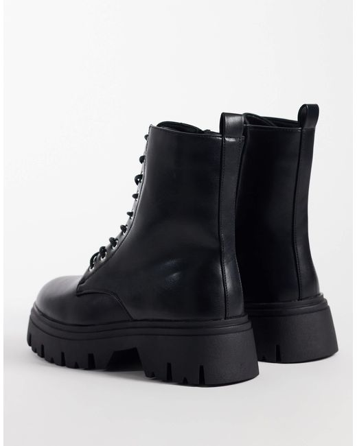 SEQWL Black Twirl chunky schnürstiefel