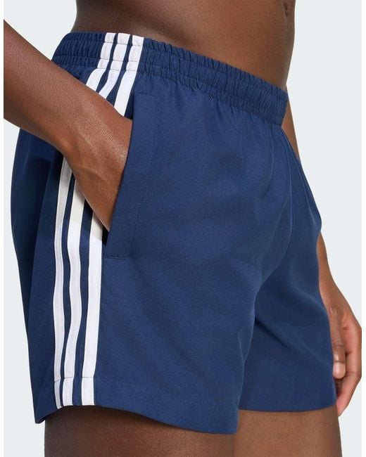 Adidas Originals Blue 3 Stripes Swimshorts for men