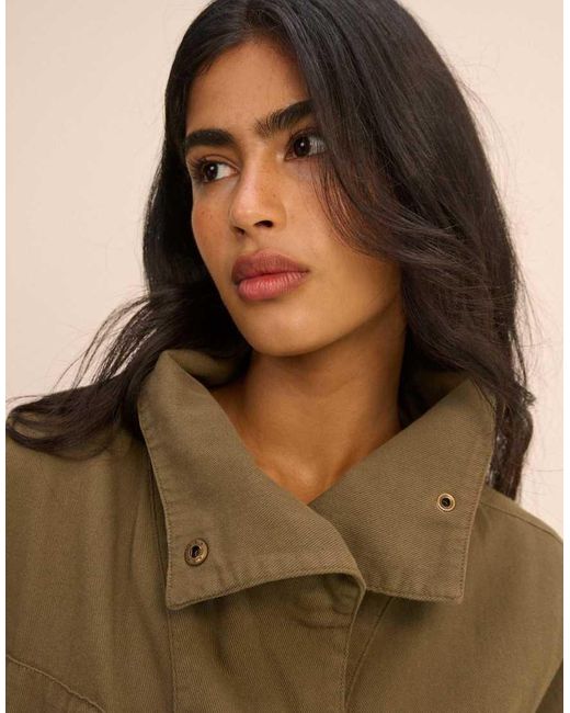 Nobody's Child Green Funnel Neck Corby Utility Jacket