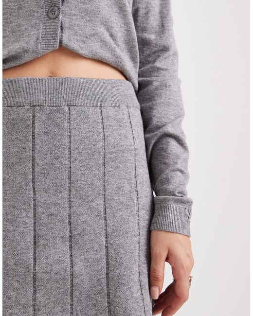 Object Gray Fine Gauge Knitted Mini Skirt Co-ord