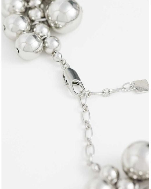 ASOS Metallic Statement Necklace With Ball Design