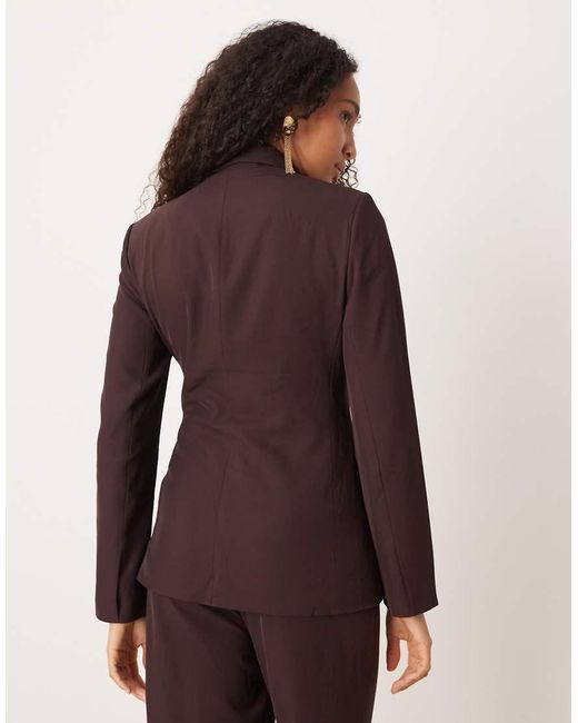 Aware Purple Tie Side Tailored Blazer Co-ord
